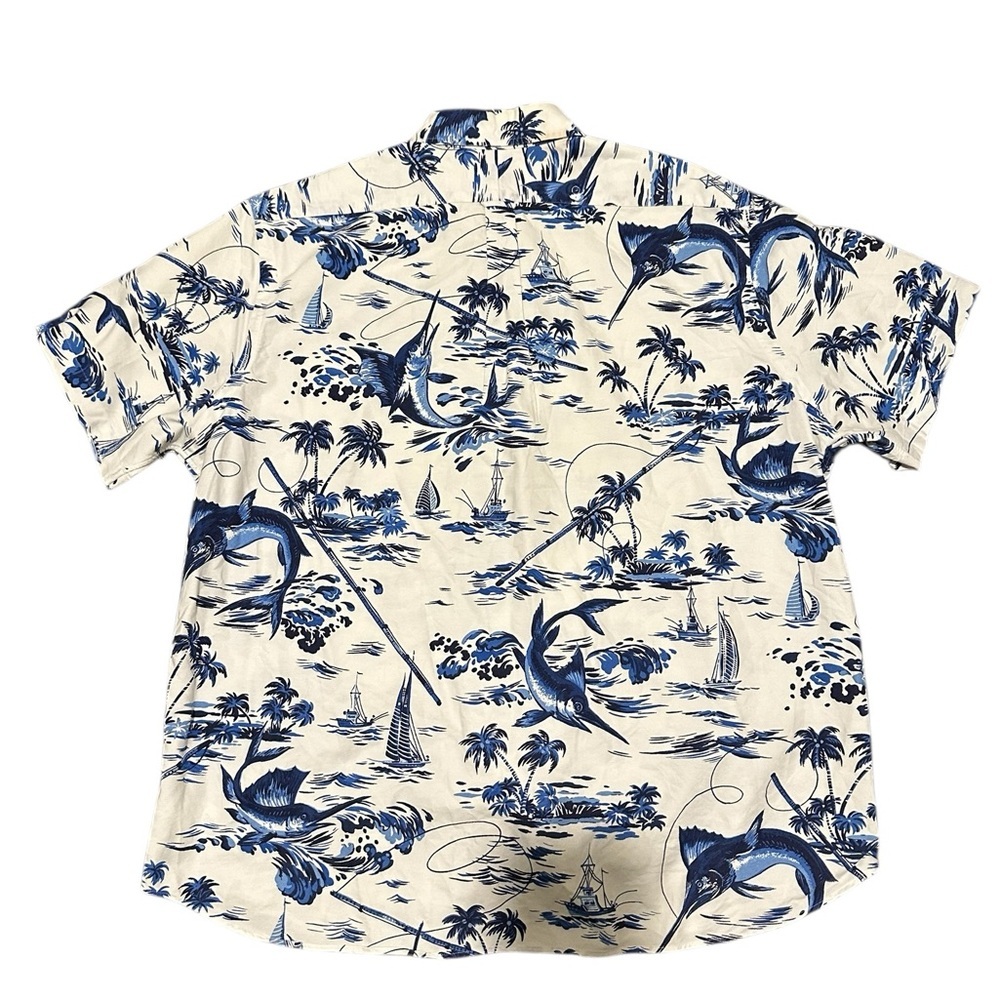 Ralph Lauren Blue and Cream Casual Shirt, pre-owned, gently used